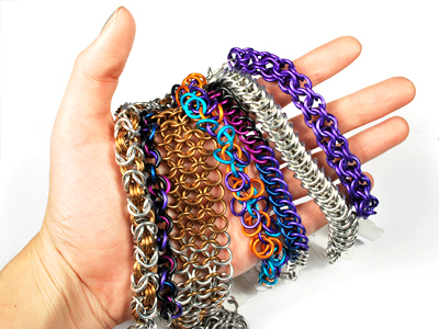 Chainmail bracelet weaves sales
