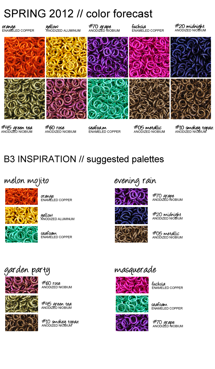 Color Inspiration for Chainmaille Jewelry