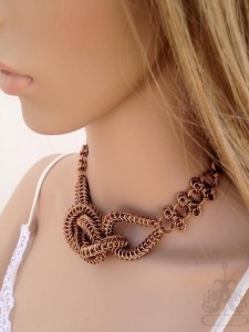 Knotted-Chainmaille-Statement-Necklace