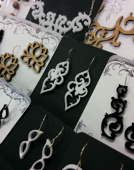 Lasercut Jewelry by Isette (featured at the Blue Buddha Artisan Market)