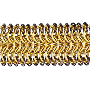 sleek cuff chainmaille bracelet brow gold