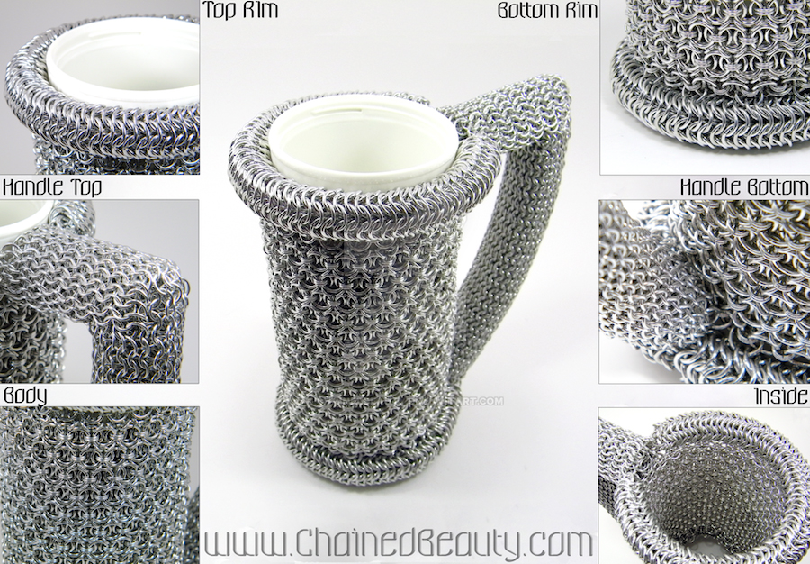 artistic beer stein chain mail