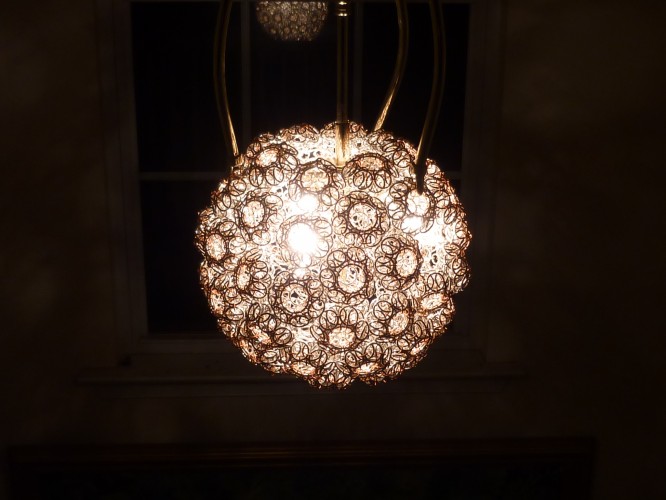 chainmaille lantern globe with light