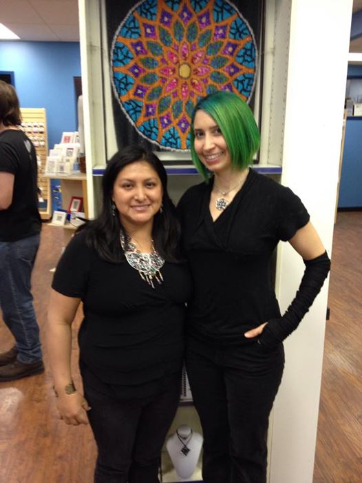 chicago jewelry makers Rebeca Mojica and Ana Pizarro at Blue Buddha Boutique