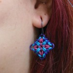 rubber and chainmaille earring