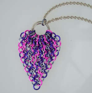 feather mesh peacock chainmaille