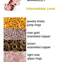 akimbo chainmaille bracelet rose, gold and brown