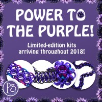 power to the purple banner featuring purple chainmaille