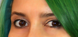 closeup brown eyes with minimal makeup