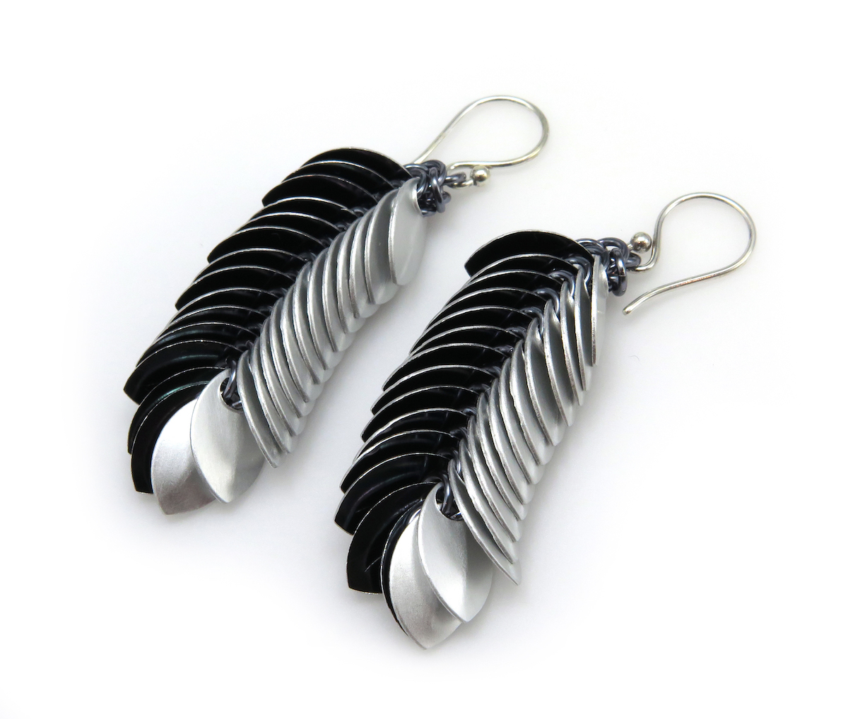 TinyScaleChevronEarrings
