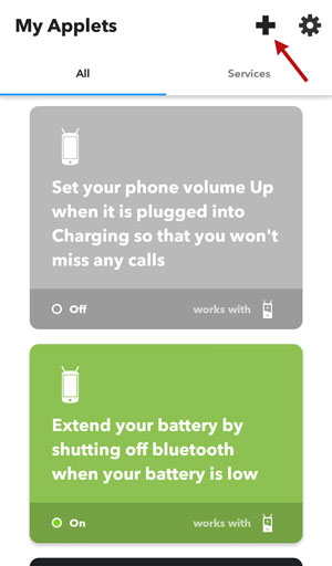 screenshot IFTTT create new applet