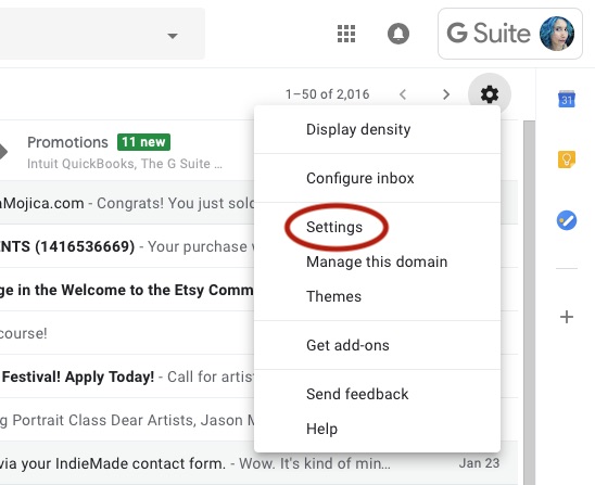 screenshot gmail desktop gear icon settings