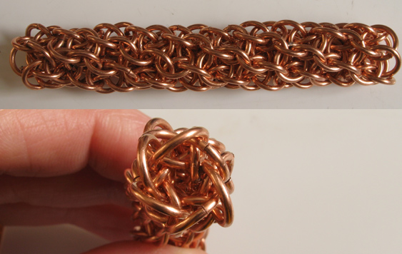 JeanHP3Sheet5IR chainmaille weave in copper