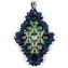 Coiled Japanese Diamond Pendant, Silver + Niobium