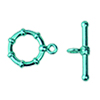 green enameled copper toggle