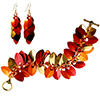 Class - Shaggy Fall Scales Bracelet & Earrings (Fall Colors), CLS-SHGGY-SC-2015-11-10, Tuscon Arizona Jewlery making classes