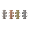 Base Metal Slide Clasps, 2-strand