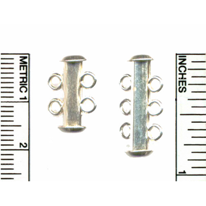 Two-Strand Sterling Silver Slide Clasp