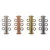 Base Metal Slide Clasps, 3-strand