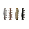 Base Metal Slide Clasps, 5-strand