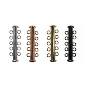 Copper Finish 5-Strand Base Metal Slide Clasp 