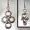 Japanese Cross & Polyhedron Earrings