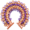 Majestic Maille, KIT - Majestic Maille - ALUM w/ Turquoise & Black, majestic chainmaille bracelet in copper and purple