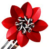 Scale Barrette, KIT - Large Scale Barrette - 2 Piece, red flower barrette made of scalemaille