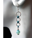 sterling silver chain maille earrings 123