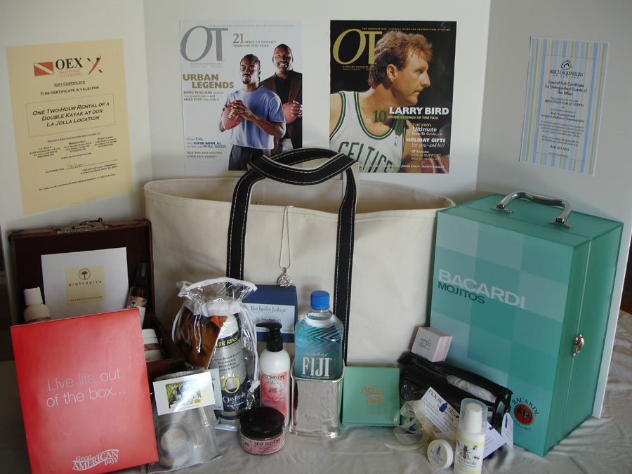 gala award gift bag jewelry contents
