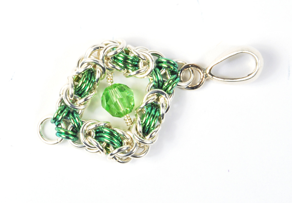 Floating Bead Pendant - chainmaille