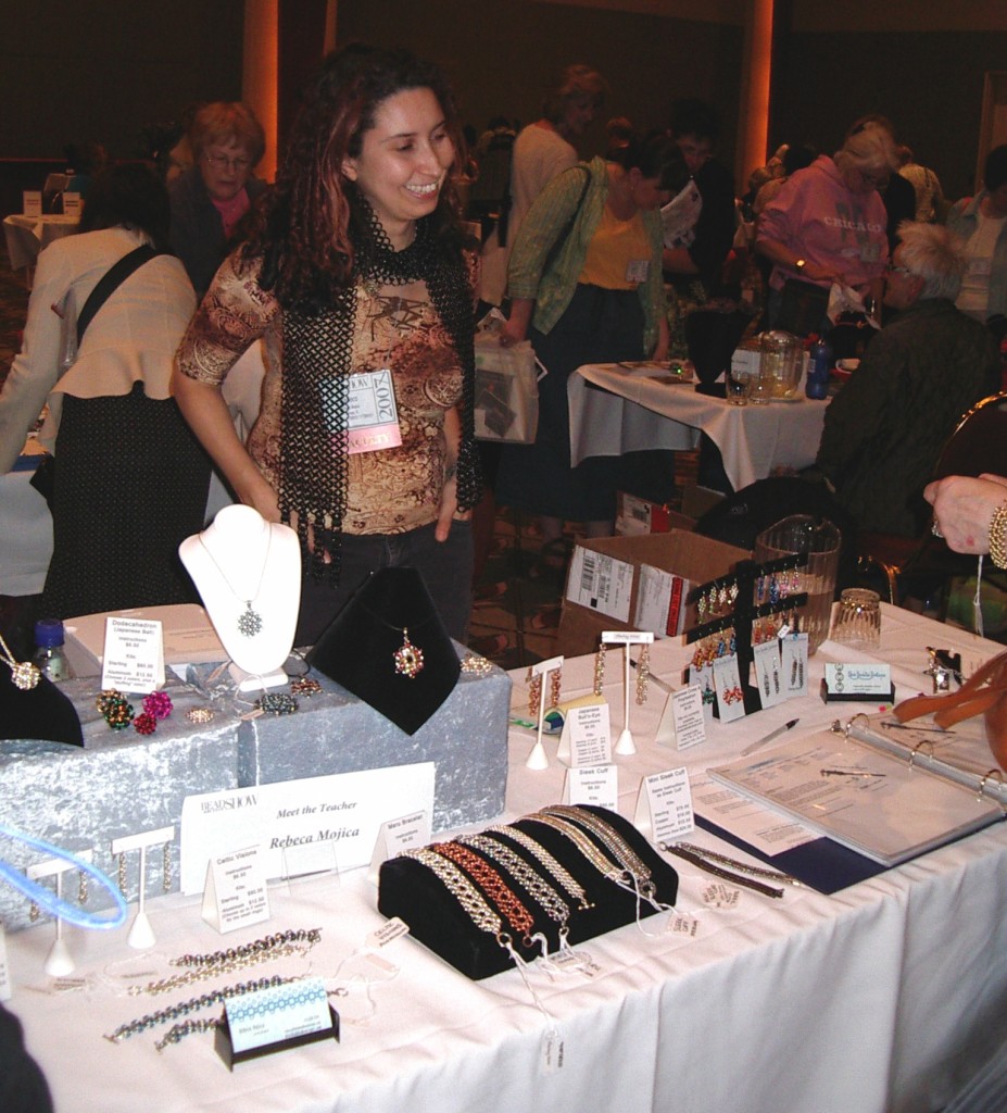 Rebeca at her first Meet the Teachers at the 2007 Bead&Button show!