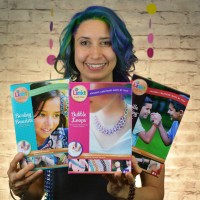 Rebeca Mojica with 3 Linkt Craft Kits boxes