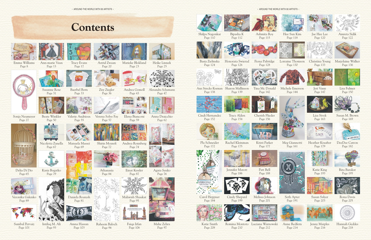 Table of Contents for Around the World With 80 Artists - DIY Crafts Projects