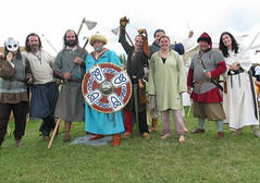 group of people wearing 8th century garb