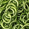 lime anodized aluminum jump rings