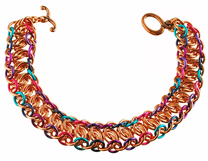 Mngwa chainmaille bracelet in copper