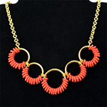 Coiled Rubber Scallop Necklace