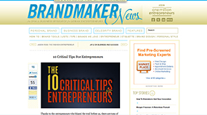 Rebeca Mojica contributes a tip for 10 Critical Tips For Entrepreneurs.