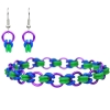 Bisected Byzantine, KIT - Bisected Byzantine - Bracelet & Earrings kit - Custom, DIY introductory rubbermaille kit, a byzantine variation in purple blue and green