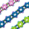 Hepatica, KIT - Hepatica Bracelet, hepatica flower jewelry bracelets in pink, turquoise and lime