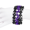 Hex Path Cuff, KIT - Hex Path Cuff Anodized Aluminum w/ Rubber - Black & Purple, rubber chainmaille cuff