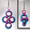 Japanese Cross & Polyhedron Earrings