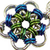 Japanese Flower, KIT - Japanese Flower Bracelet - Aluminum, chainmaille japanese flower bracelet kit