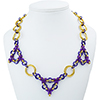 Olympia, KIT - Olympia Necklace - Merlin (as shown), Olympia chainmaille necklace by Aimee Leang in gold and purple 