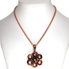 Peony Flower, KIT - Peony Flower - Persian Mix, peony chainmaille flower pendant - mobiused japanese 12-in-2