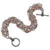 Persianette, KIT - Persianette Bracelet - Aluminum Full Persian w/ custom Rosettes, Perianette Chainmaille Weave in aluminum and copper