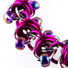 Rapid Track, KIT - Rapid Track - Aluminum, rapid track chainmaille beaded barrel weave bracelet in violet and blue iris