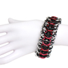 Rubber Interwoven 4-in-1, KIT - Large Rubber Interwoven 4-1 Black Rubber w/ Plain Alum + Red AA, interwoven 4-in-1 rubbermaille cuff