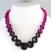Tapered Mobius, KIT- Tapered Mobius - Rocker Chic Fade, graduated chainmaille necklace in purple, violet and pink